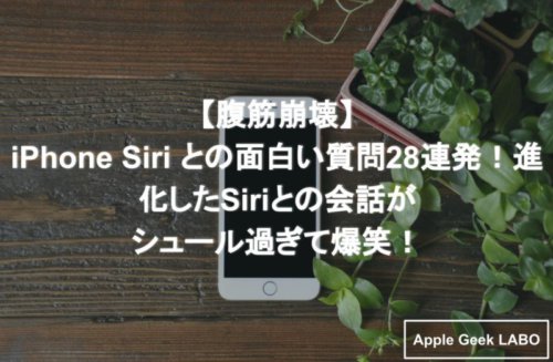 腹筋崩壊 笑いが止まらないiphone Siriとの面白い会話10連発 Apple Geek Labo