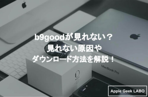 B9good 動画のダウンロード方法は 動画が見れない原因を解説します Apple Geek Labo