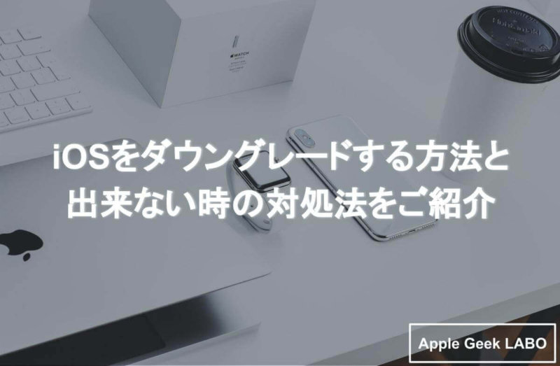 Iosをダウングレードする方法と出来ない時の対処法をご紹介 Apple Geek Labo