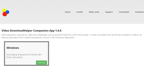 video downloadhelper companion app 1.3.0