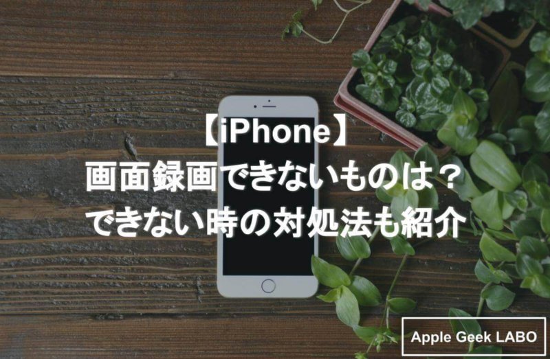 Iphone 画面録画できないものは できない時の対処法も紹介 Apple Geek Labo