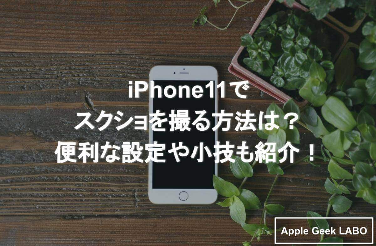 Iphone11でスクショを撮る方法は 便利な設定や小技も紹介 Apple Geek Labo