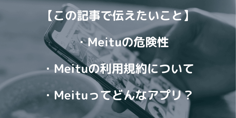 Meitu（メイツ）の危険性は？利用前に理解すべきポイントを解説